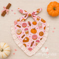 Pumpkin Spice & Everything Nice Ruffle Bandana-PINK